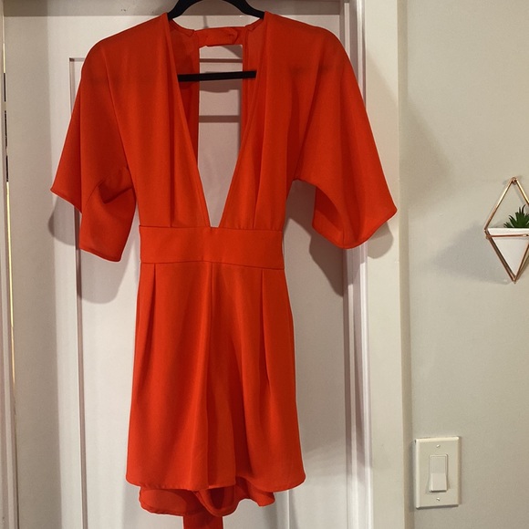 Red/Orange Romper - Picture 3 of 8